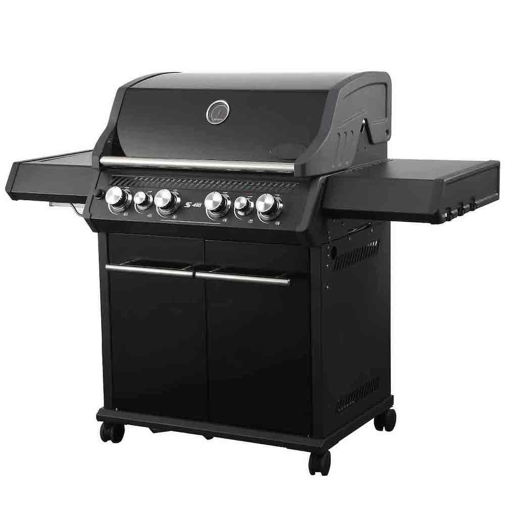 Gasgrill_BlacklineS418_Santos_4Hauptbrenner_Infrarotheckbrenner_Seitenbrenner_1