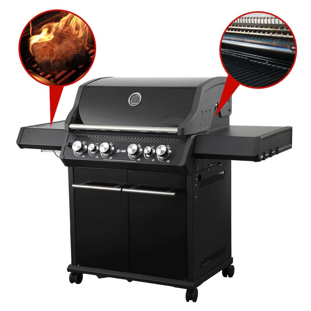 Gasgrill_BlacklineS418_Santos_4Hauptbrenner_Infrarotheckbrenner_Seitenbrenner_2